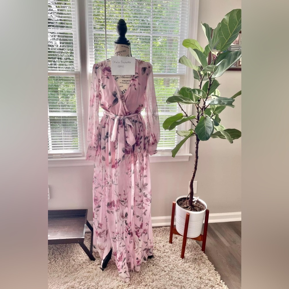 Pink Lily Floral Maxi Dress - Gem